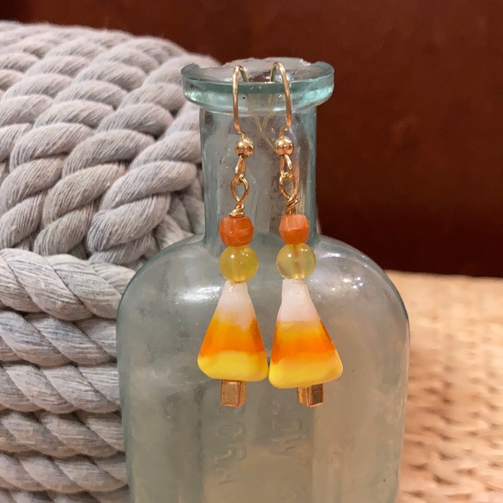 Candy Corn Earrings